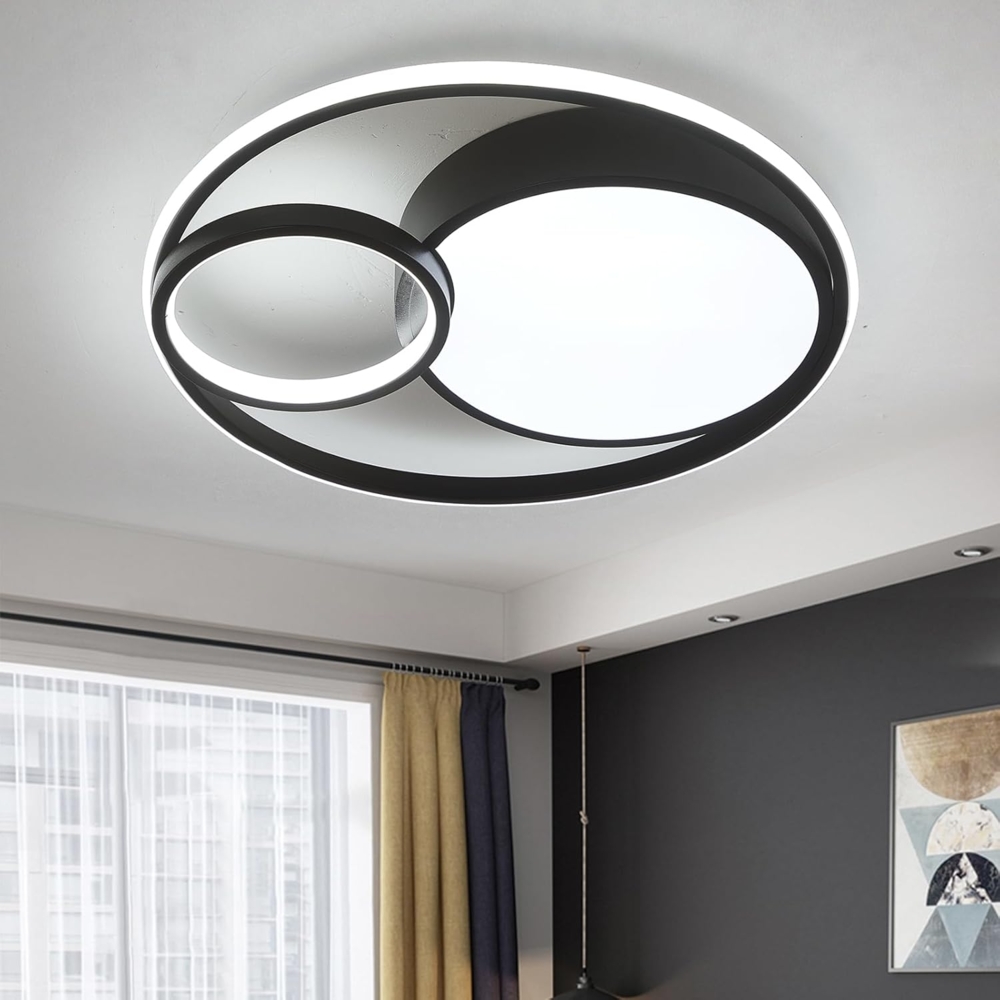 Natsen Deckenleuchte 55W LED Deckenlampe, Ø50*8.5cm, Voll dimmbar mit Fernbedienung, 3000K-6000K, Warmweiß bis Kaltweiß, rund Moderne Deckenleuchte für Schlafzimmer, Wohnzimmer Bild 1