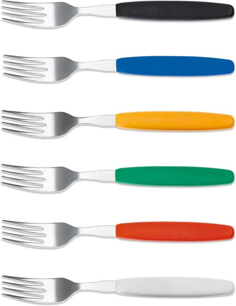 GIESSER Bestecklöffel Besteck Gabel, Teelöffel, Löffel, Kuchengabel (6 Stück), schönes Design, langlebig, kombinierbar, spülmaschinenfest Bild 1