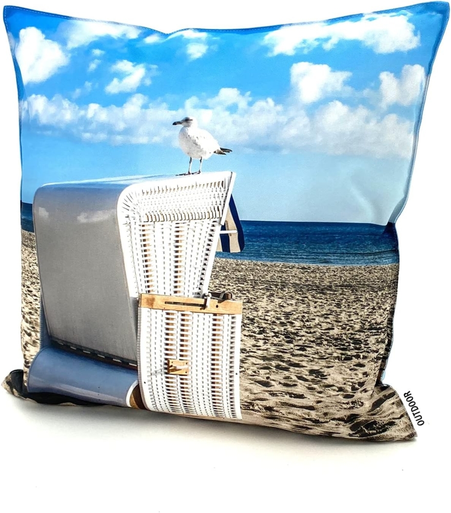 heimtexland Dekokissen Outdoorkissen 45x45 Outdoor Garten Deko Kissen, Lotus Effekt, schmutz- und wasserabweisend, inkl. Füllung Bild 1