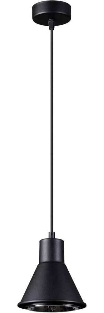 SOLLUX SL. 0989 Pendelleuchte TALEJA 1 schwarz ES111 L: 140, B: 140, H: 1200, , dimmbar Bild 1