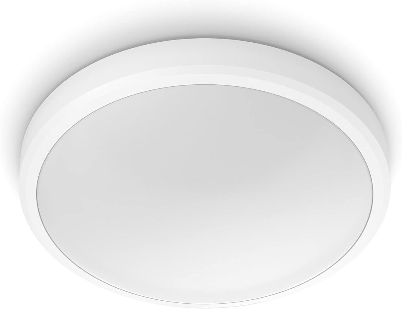 Philips LED Doris Deckenleuchte für das Badezimmer, 17W, IP44 Schutzklasse, warmweißes Licht (2. 700K), Weiß Bild 1