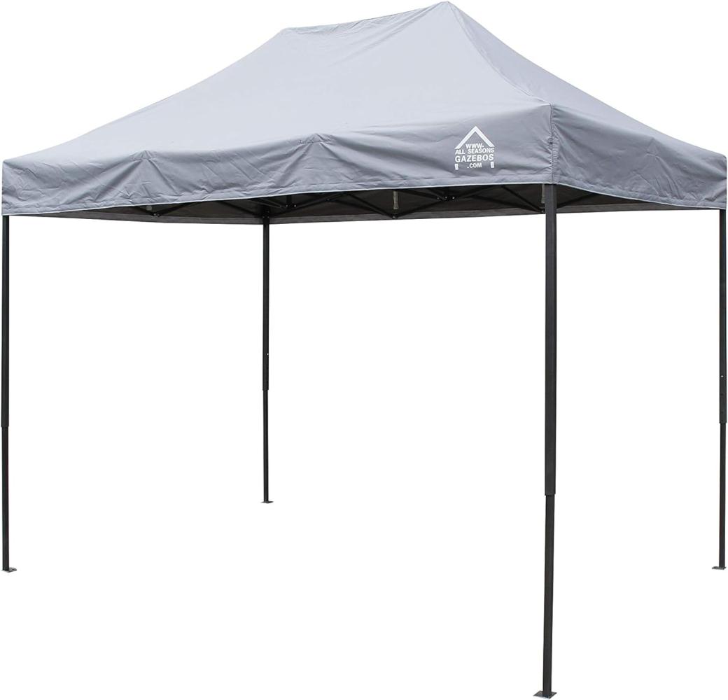 All Seasons Gazebos 3x2m vollständig wasserdichtes Faltpavillon - Metallisch Grau Bild 1