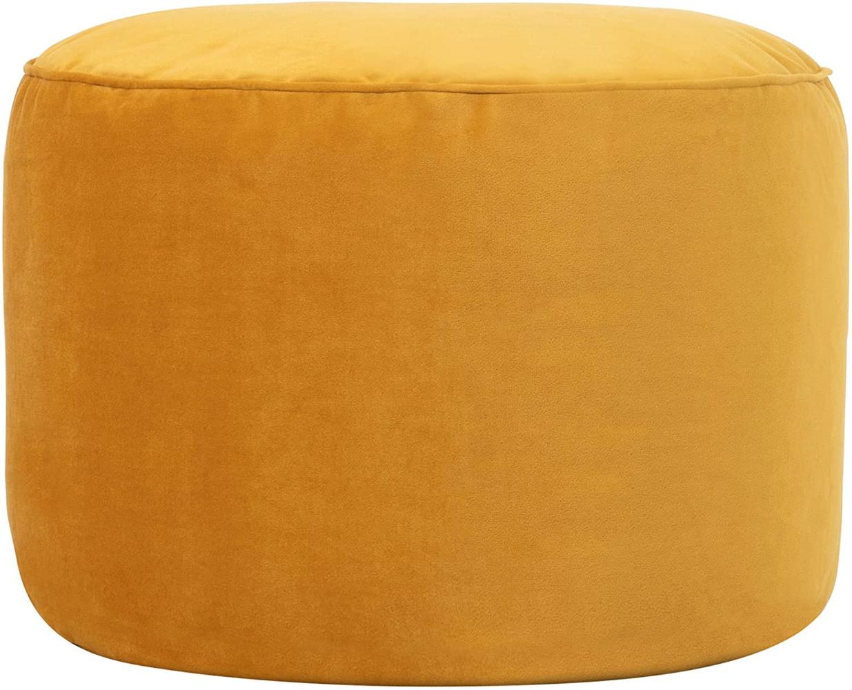 Icon Runder Sitzpuff „Milano“, XL Samt Sitzsack Hocker, Groß Fußhocker für das Wohnzimmer, Sitzkissen Bild 1