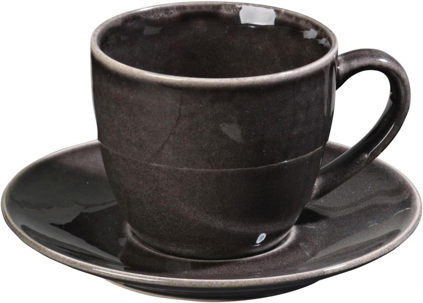 Broste Copenhagen NORDIC COAL Tasse mit Untertasse 0,15 l Bild 1