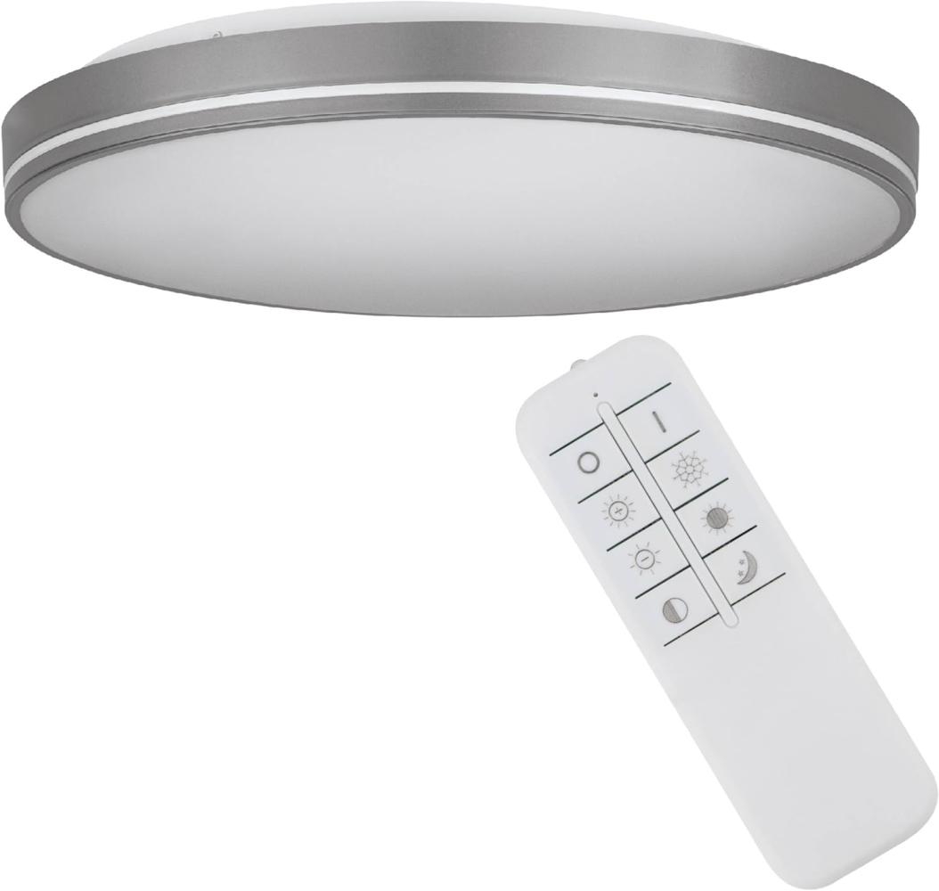 Eglo 75705 Deckenleuchte OROTAVA Stahl grau, Kunststoff weiss LED 2X11W 3000-6500K H:7. 5cm Ø39. 5cm dimmbar Bild 1