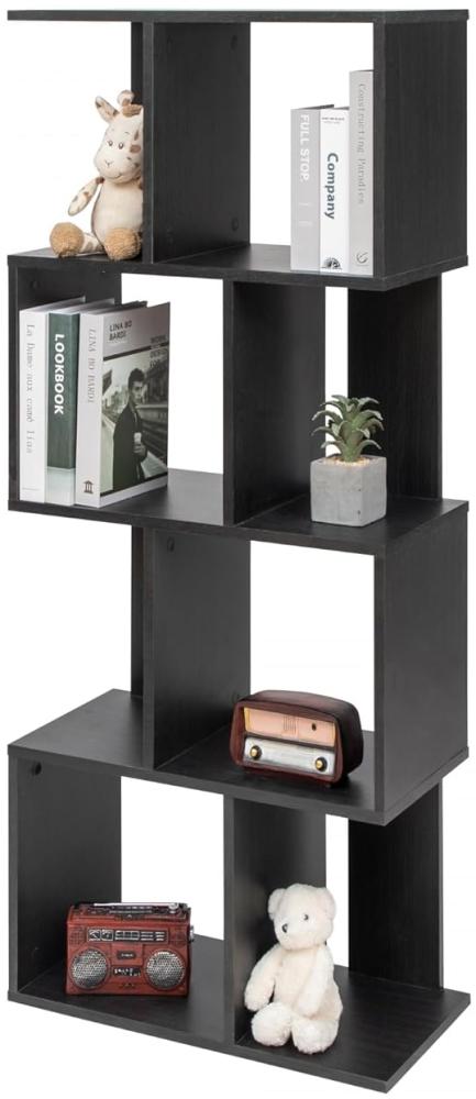 Iris Ohyama, Wandregal mit Ebenen, S-förmiges Möbelstück, 4 Regale, Modular, Wandbefestigungsset, Trennwand, Büro, Schlafzimmer, Wohnzimmer - Display Shelf SRK-W4 - Hellbraun Bild 1