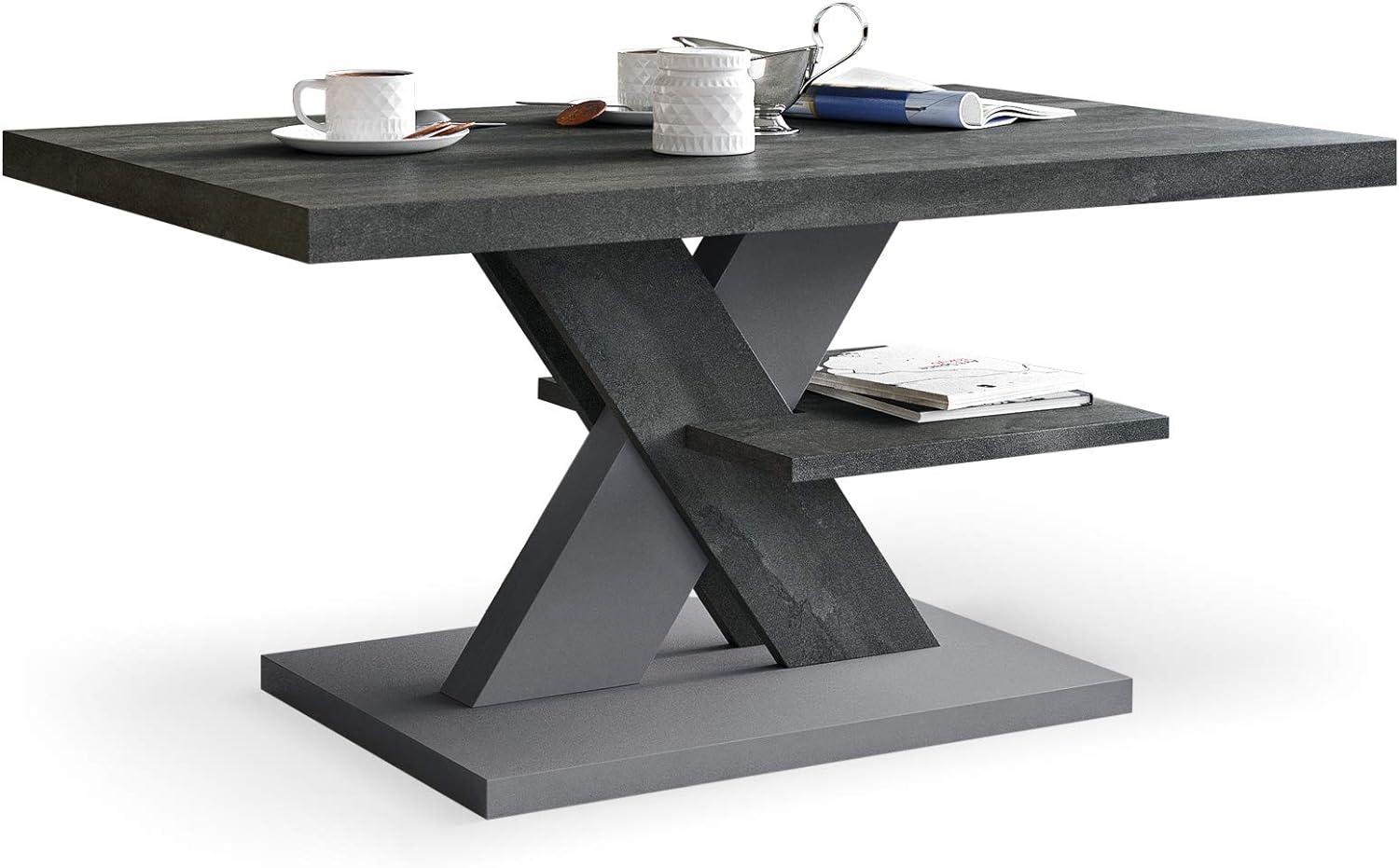 Viosimc Moderner Couchtisch für Wohnzimmer, Mitteltisch für Tee und Kaffee, Teetisch mit Ablage, Beistelltisch für Wohnzimmer, Home-Office Bild 1