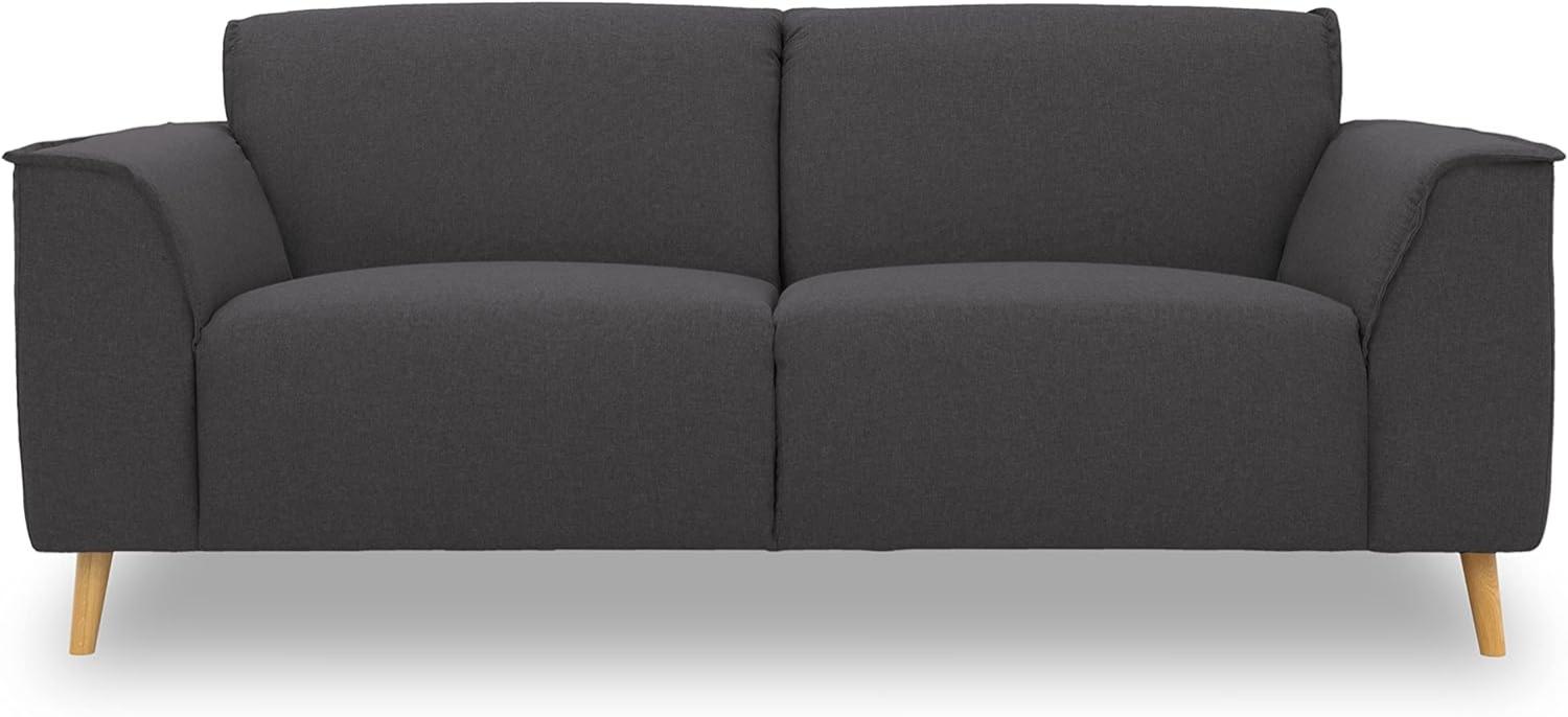 DOMO. collection Sofa Jules FK 2, 5 Sitzer, 2, 5er Couch in skandinavischer Optik, mit Federkernpolsterung, Garniur mit Holzfüßen, 193 x 90 x 81 cm (BxTxH), in pepper Bild 1