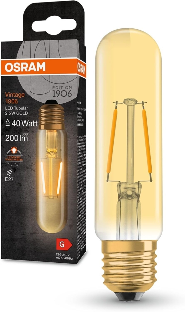 OSRAM Vintage 1906® LED SPECIAL Formen 2,5W 820 Gold E27 Bild 1