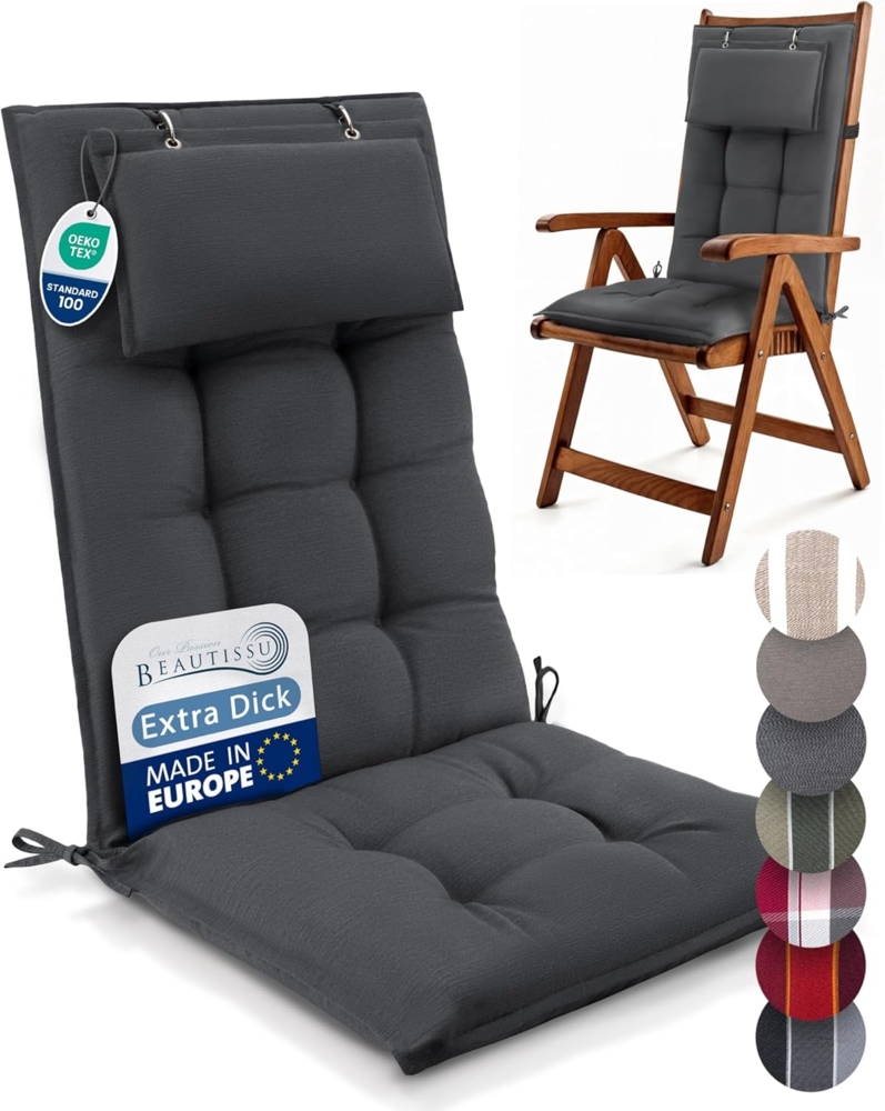 Beautissu Polsterauflage Sun-HL, Hochlehner Auflage 119x50x8cm Bild 1
