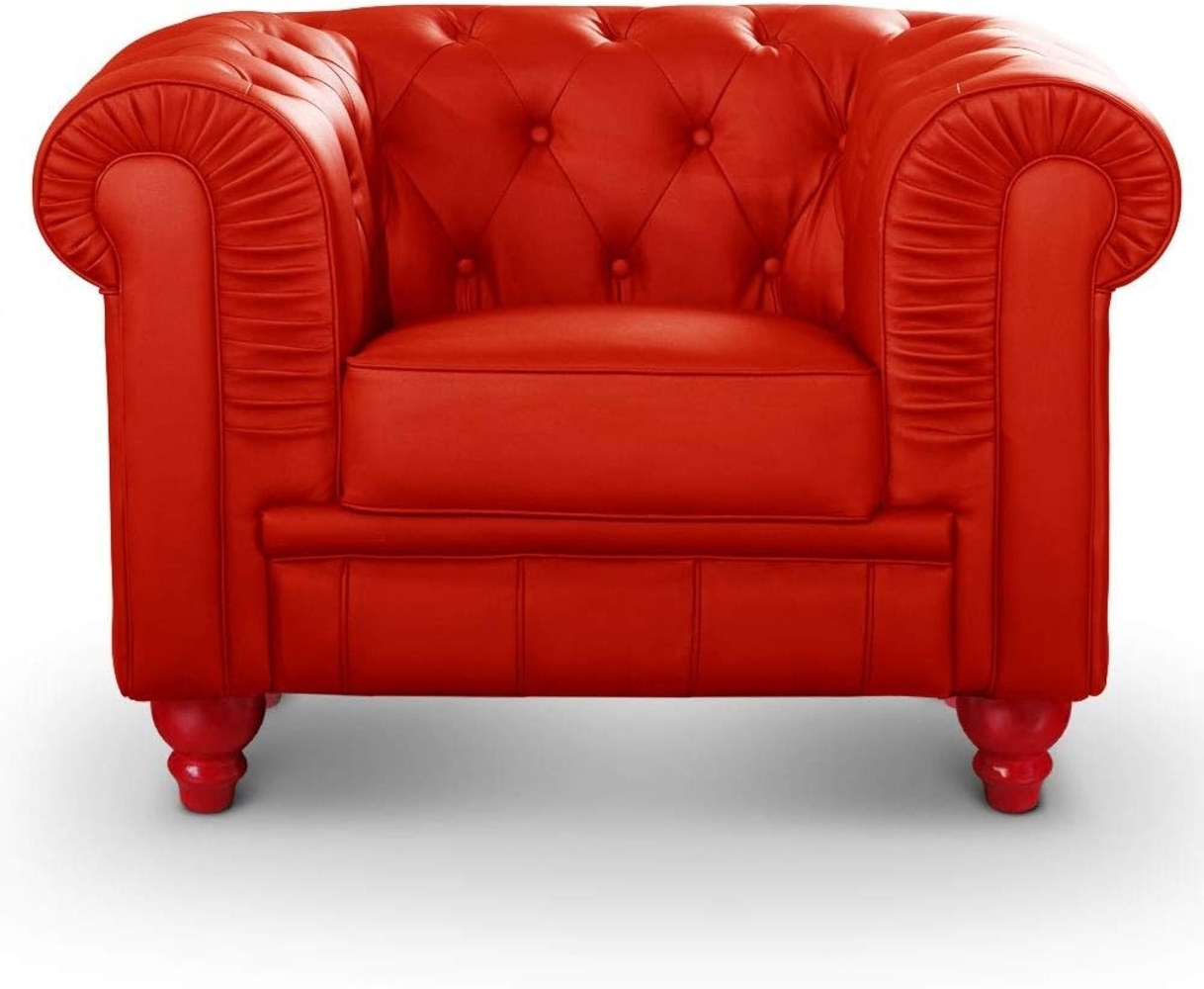 Menzzo Zeitgenössische Sessel für Sofa 80 x 110 x 72 cm rot Bild 1