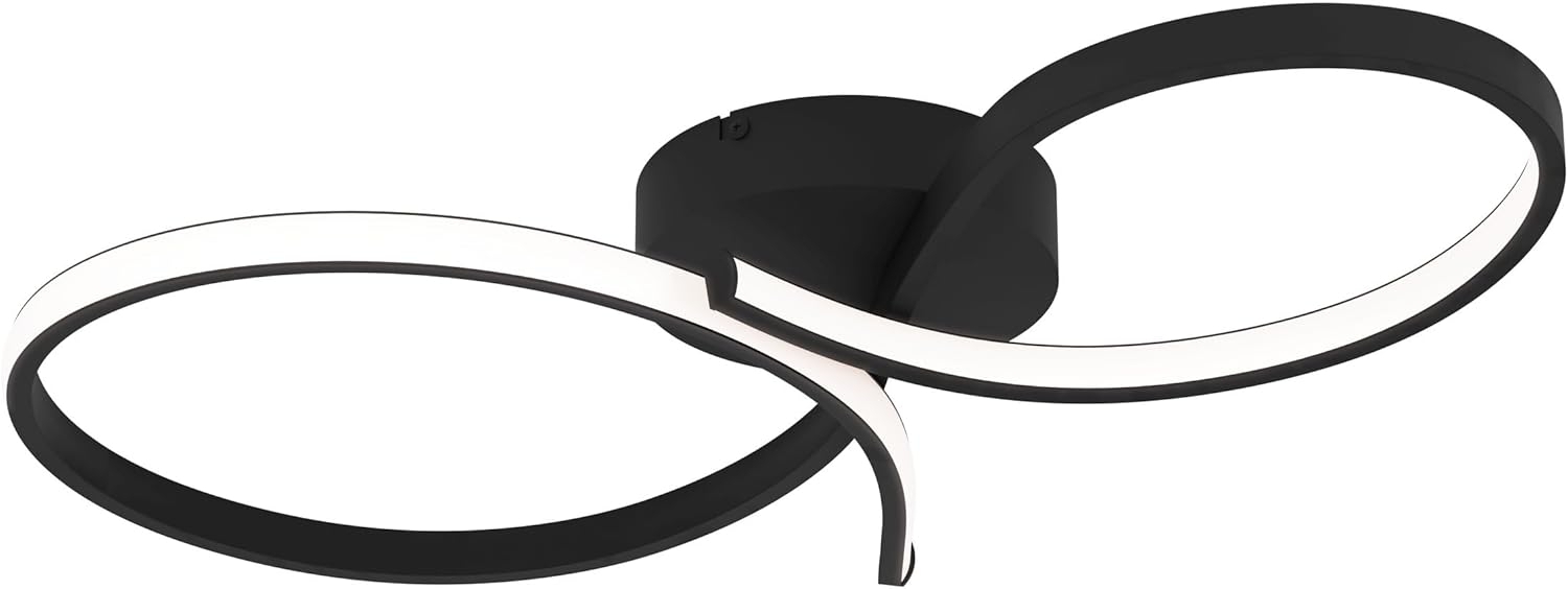 Eglo LED Deckenleuchte Serpins schwarz 60 x 34 cm Bild 1