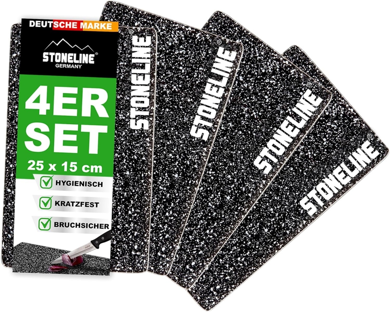 STONELINE Schneidebrett, Glas, (Set, 4-St), hitzebeständig und bruchstabil Bild 1