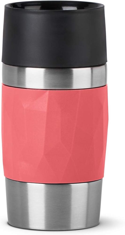 EMSA 'Travel Mug Compact' Thermobecher, Edelstahl, rot, 300 ml Bild 1