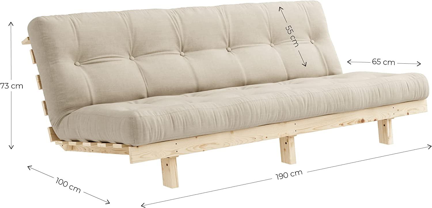 Karup Design LEAN Futonsofa Gestell Natur, Matratze Beige Bild 1