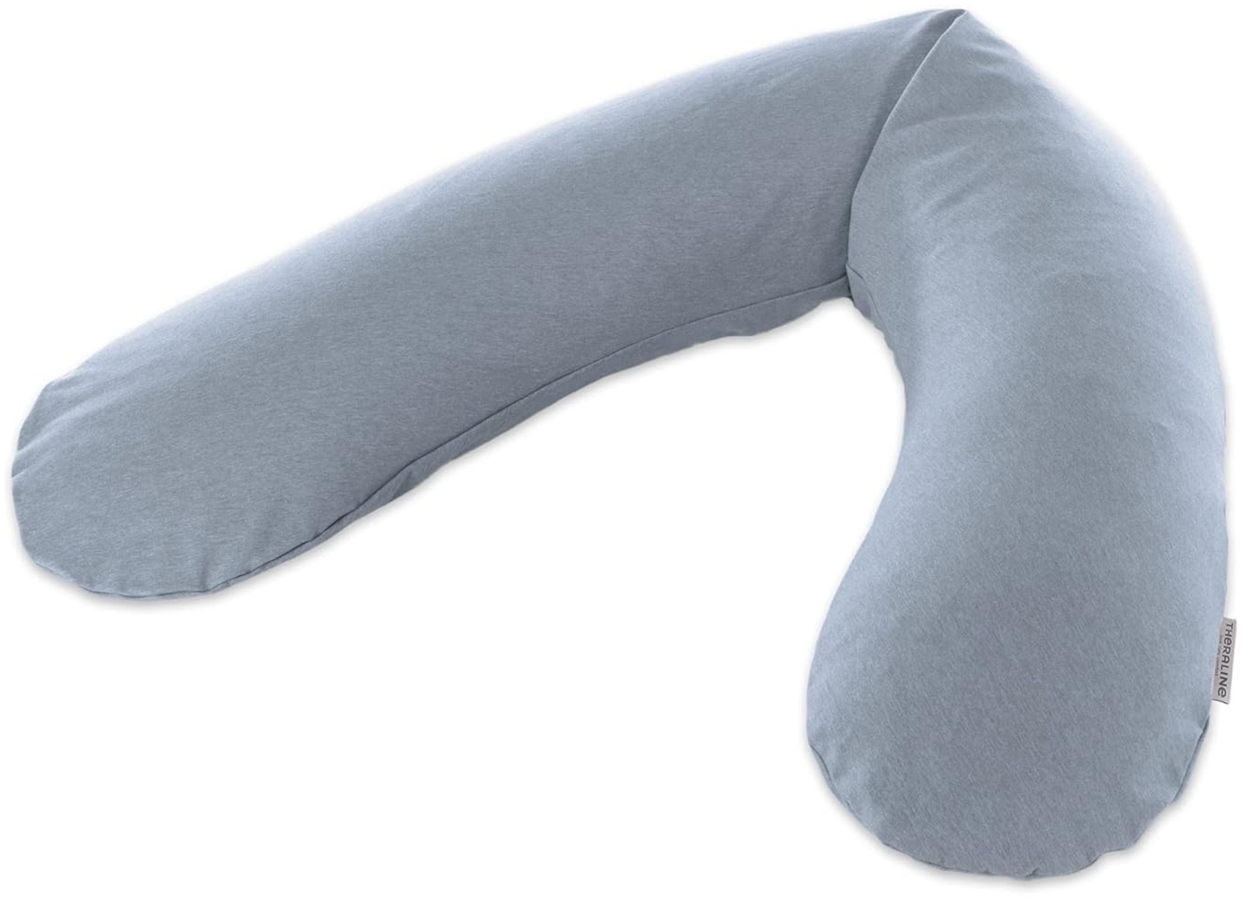 Bezug für das Original Theraline Stillkissen Melange blau-grau Bamboo Bild 1
