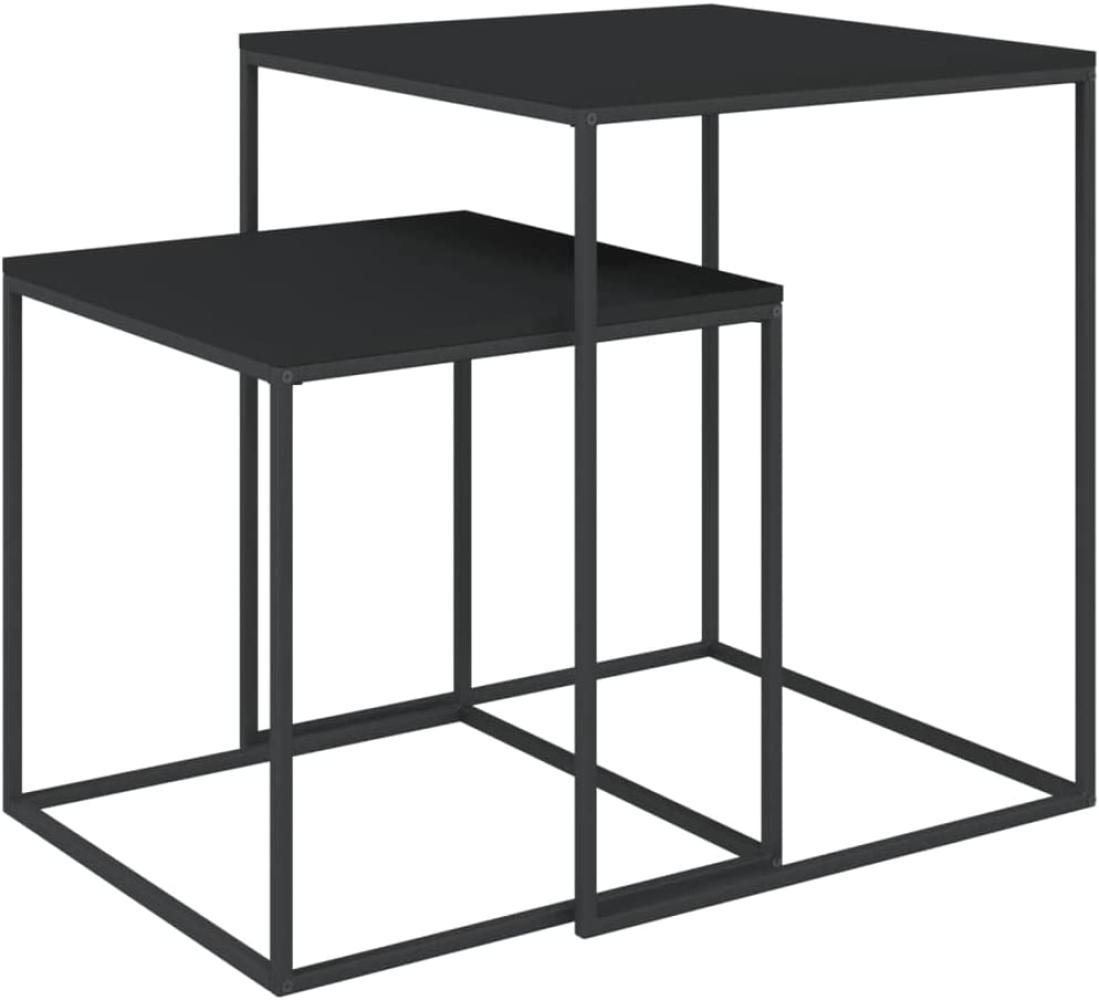 Couchtisch-Set 2-tlg. Holzwerkstoff und Metall [343113] Bild 1