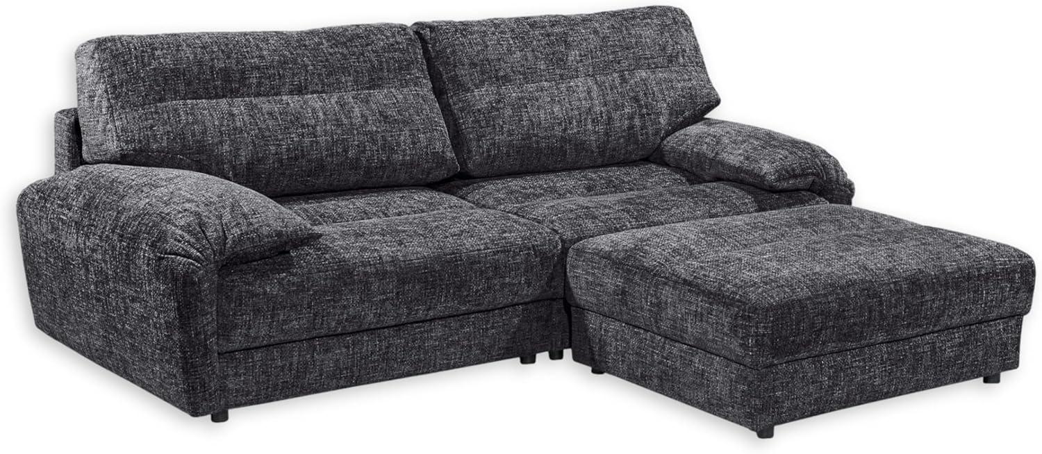 PRINCETON Ecksofa in Anthrazit - Moderne Eckcouch in L-Form mit großer Liegefläche für Ihr Wohnzimmer - 261 x 95 x 193 cm (B/H/T) Bild 1