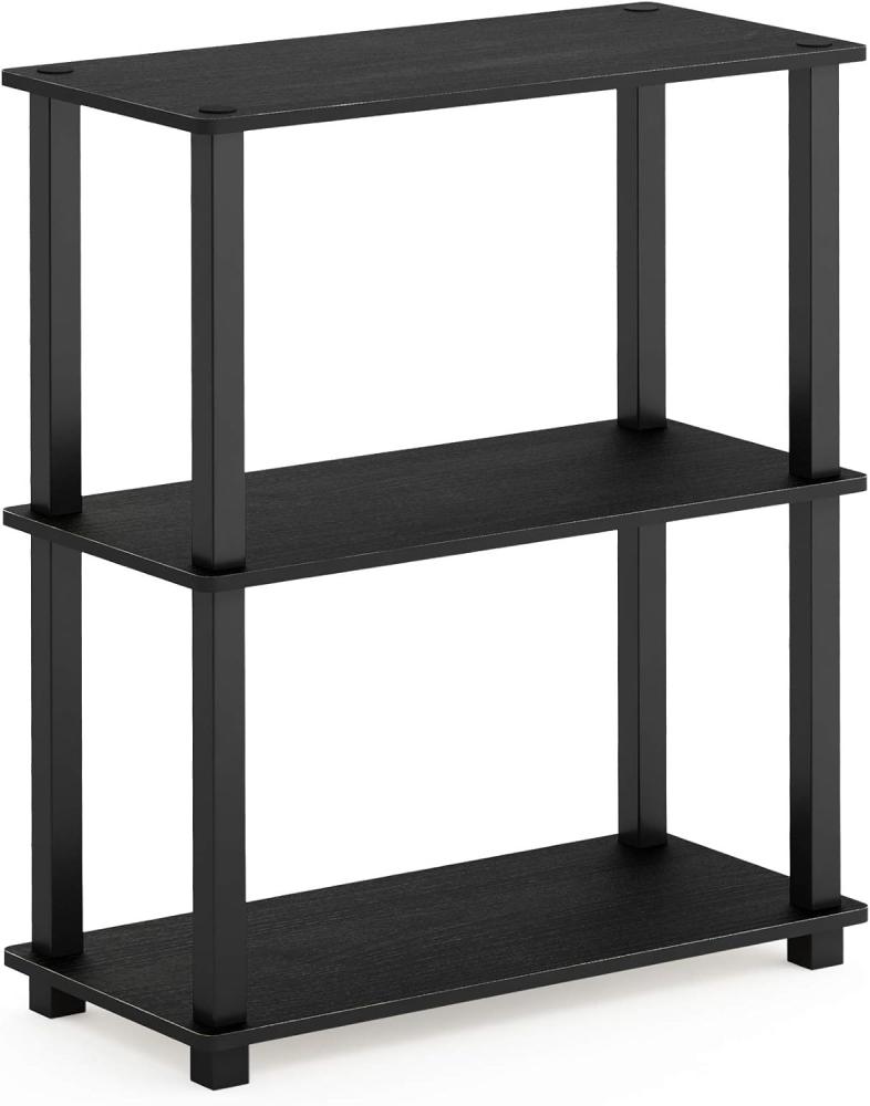 Furinno kompaktes Mehrzweck-Regal mit 3 Ebenen, holz, Americano/Schwarz, 29. 46 x 59. 94 x 75. 18 cm Bild 1