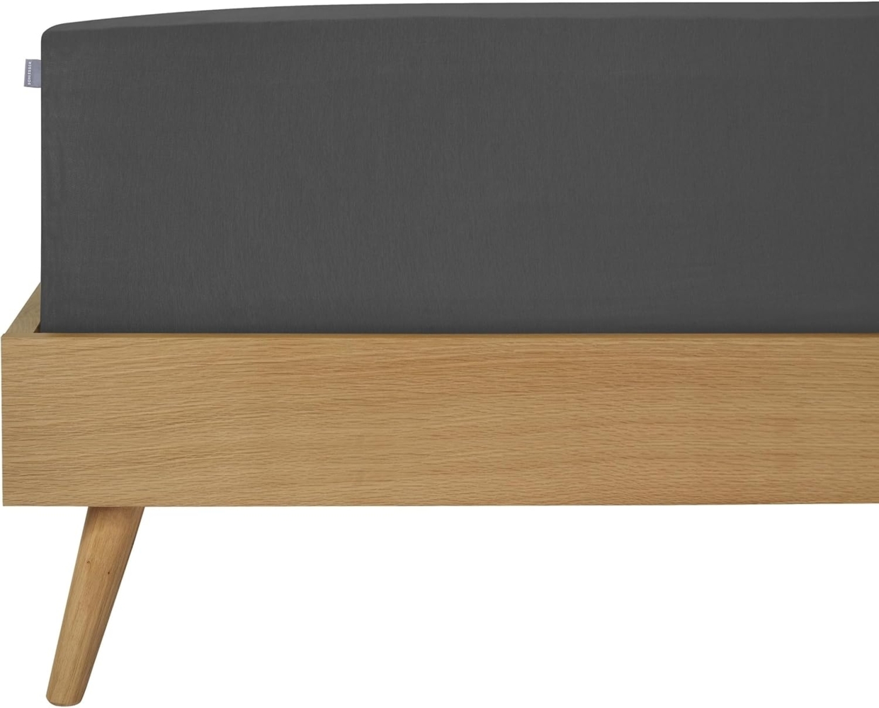Schiesser 'Flexi' Spannbettlaken mit Gummizug, Jersey / Elasthan, Anthrazit, 90x200 cm Bild 1