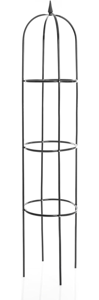 BigDean Rankhilfe Rosenbogen 40 x 200 cm grün witterungsbeständig - Obelisk Rankturm Rankenhilfe Rosenstütze Rosenrankhilfe Rankgitter Metall Tomaten Rankhilfe Rankobelisk Rankhilfen Garten Bild 1