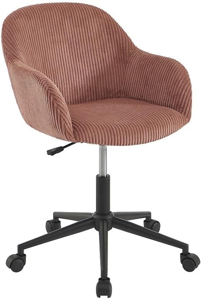 Vente-unique - Bürostuhl - Cord-Velours - Rosa - MARENZIA Bild 1