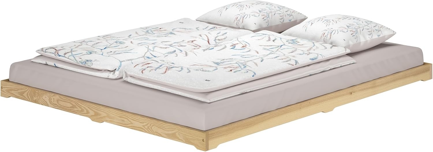 Futonbett 160x200 platzsparend extra niedriges Loftbett Esche lackiert V-60.47E-16ohne Zubehör Bild 1