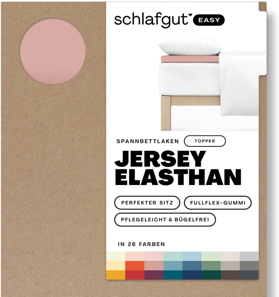 Schlafgut Spannbettlaken EASY Jersey Elasthan Topper, Jersey, Gummizug: rundum, (1 Stück), MADE IN GREEN by OEKO-TEX® Bild 1