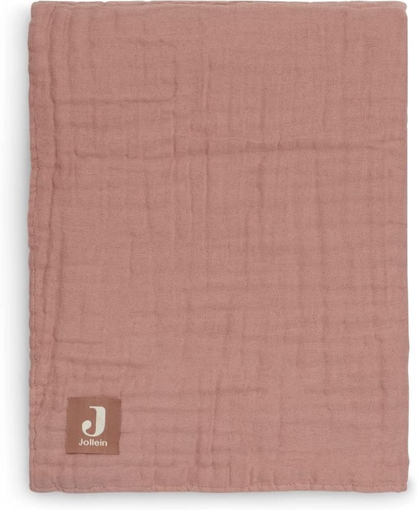 Jollein Wrinkled Decke Rosewood 120 x 120 cm Bild 1