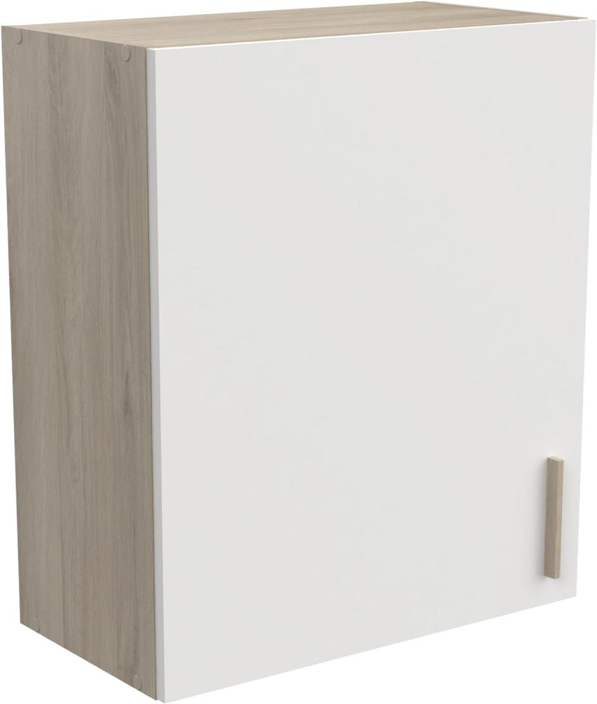 Hängeschrank >Origan< in Kronberg Eiche/ matt weiss - 60x70x30 (BxHxT) Bild 1