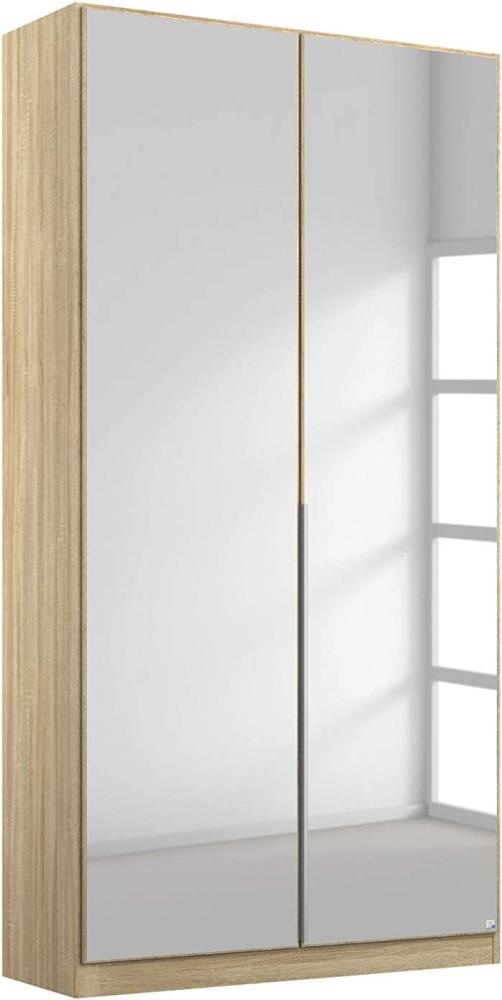 Rauch Möbel Alabama Schrank Kleiderschrank Drehtürenschrank Eiche Sonoma mit Spiegel 2-türig inklusive Zubehörpaket Basic 1 Kleiderstange, 2 Einlegeböden BxHxT 91x229x54 cm Bild 1