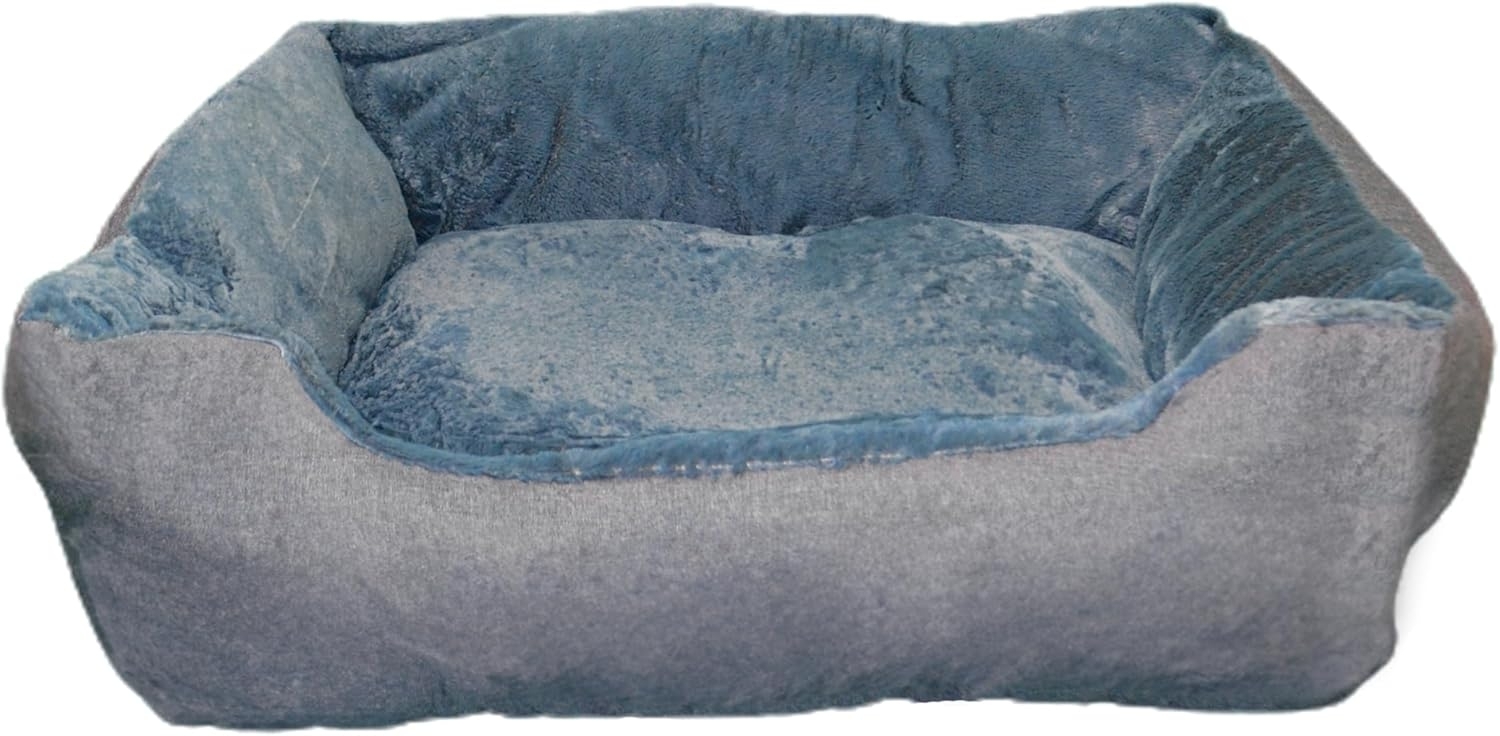 Defactoshop Tierbett Hundebett, Kissen in Leinenoptik, Hundekorb, erhöhte Ränder, verschiedene Größen Bild 1