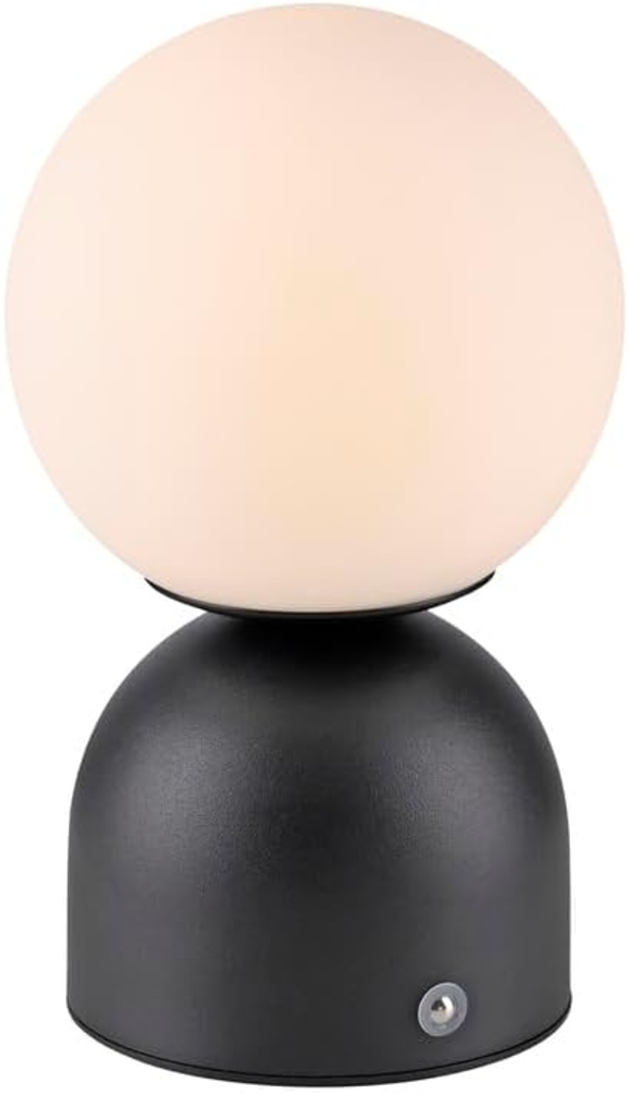 JUST LIGHT LED Tischleuchte LED Tischlampe SW RUDI, Dimmbar, CCT, USB, 1xLED-Board/1,20W/3000K, warmweiß, Akku USB, Dimmbar Touchdimmer CCT Bild 1