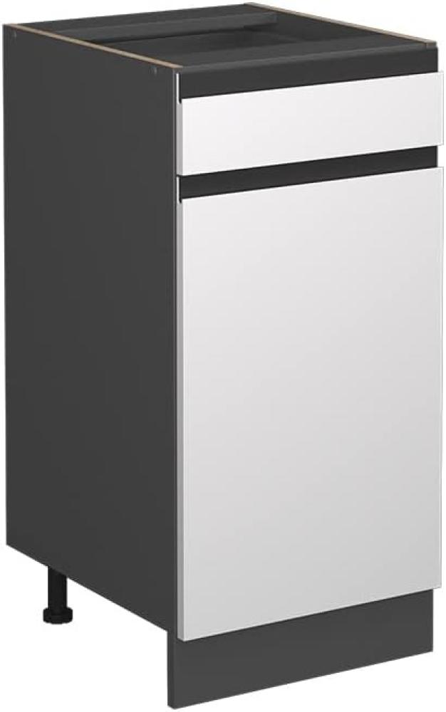 Vicco Schubunterschrank Küchenschrank Küchenmöbel R-Line J-Shape 40 cm modern (Anthrazit-Weiß) Bild 1