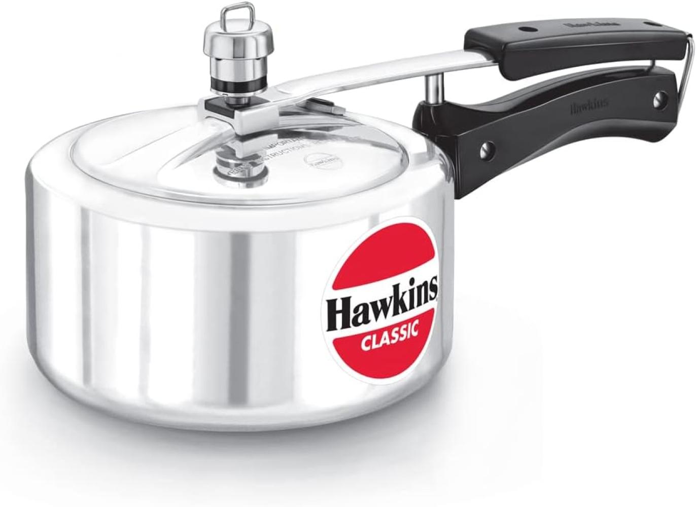 HAWKIN Classic CL20 2-Liter New Improved Aluminum Pressure Cooker, Small, Silver Bild 1