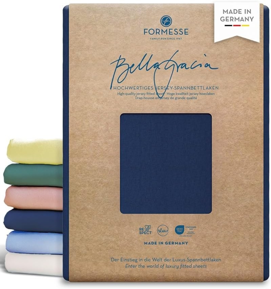 Formesse Boxspring Spannbettlaken Bella Gracia Alto|140x200 - 160x220 cm| marine Bild 1