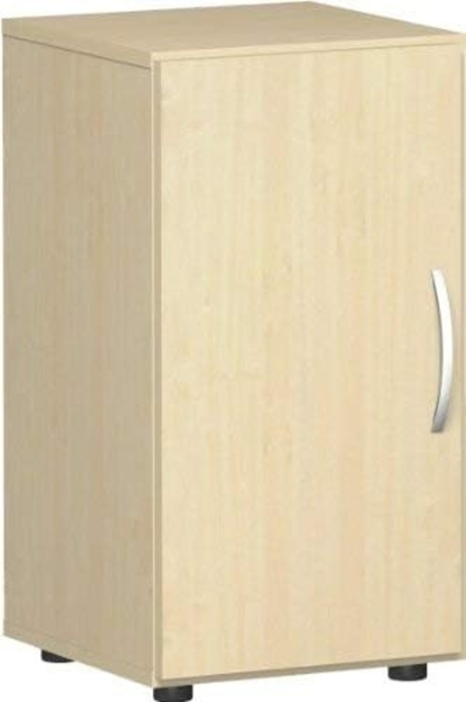 Flügeltürenschrank mit Standfüßen, Griff links oder rechts, 40x42x75cm, Ahorn Bild 1