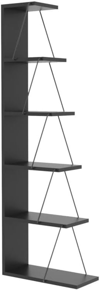 Vente-unique - Bücherregal mit 5 Regalböden - Schwarz - DELORY Bild 1