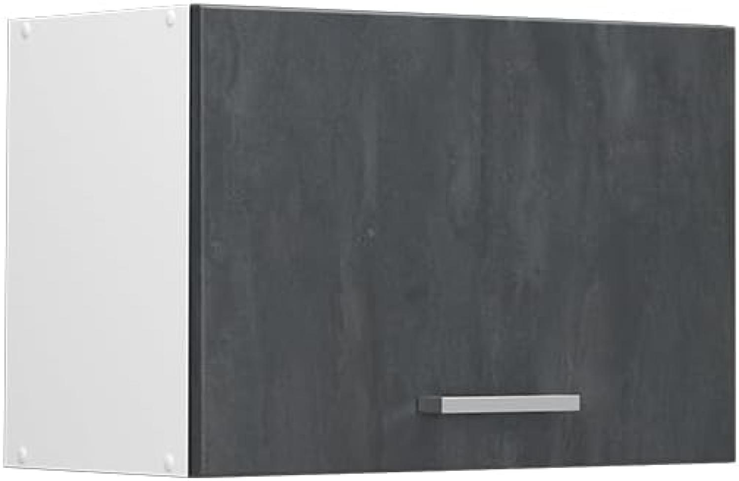 Vicco Hängeschrank R-Line, Schwarz Beton/Weiß, 60 cm Flach Bild 1