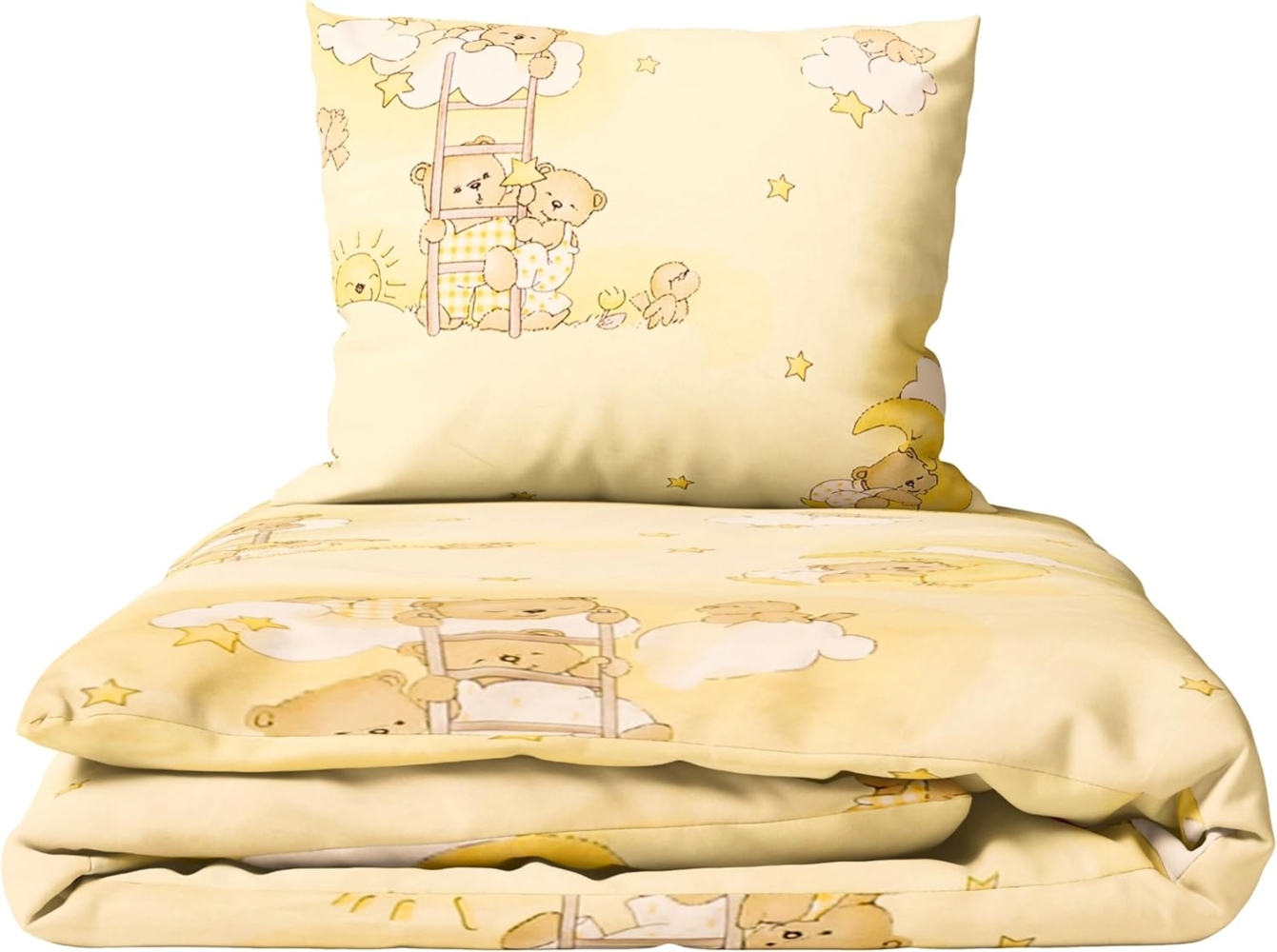 2 Stück Baby Kinder Quilt Bettdecke & Kissen Set 120x90 cm passend für Kleinkinderbett Muster 3 Bild 1