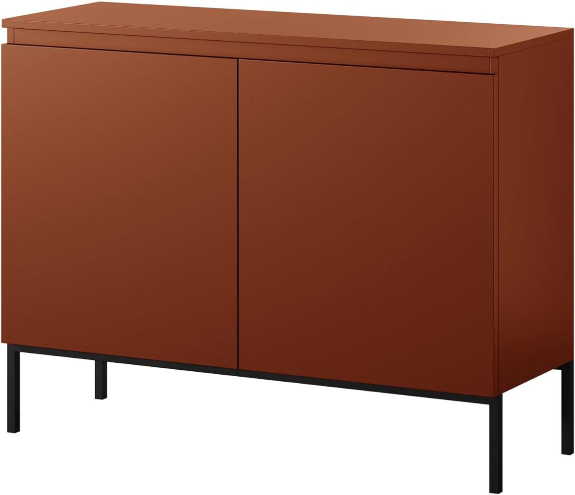 Selsey Bemmi - Kommode, Sideboard 2-türig, Ziegelrot, 100 cm Bild 1