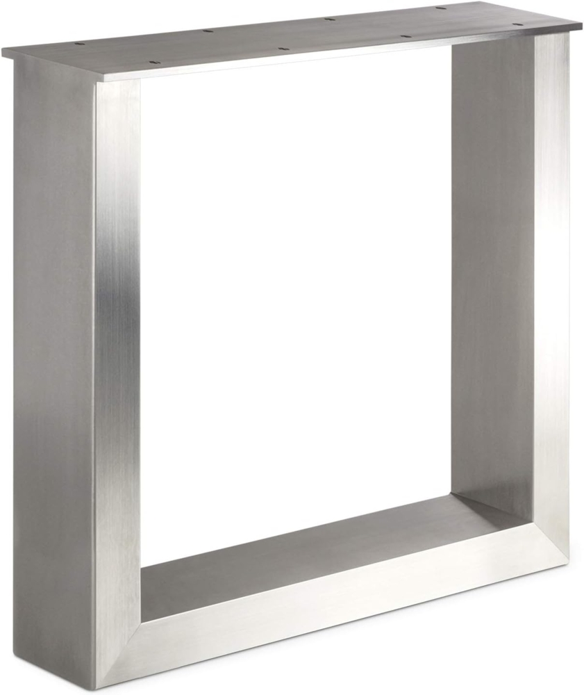 SO-TECH® Tischgestell Tischkufe TAB echt Edelstahl Profil 80 x 40 mm, bis Höhe: 720 mm und Tiefe: 800 mm Bild 1