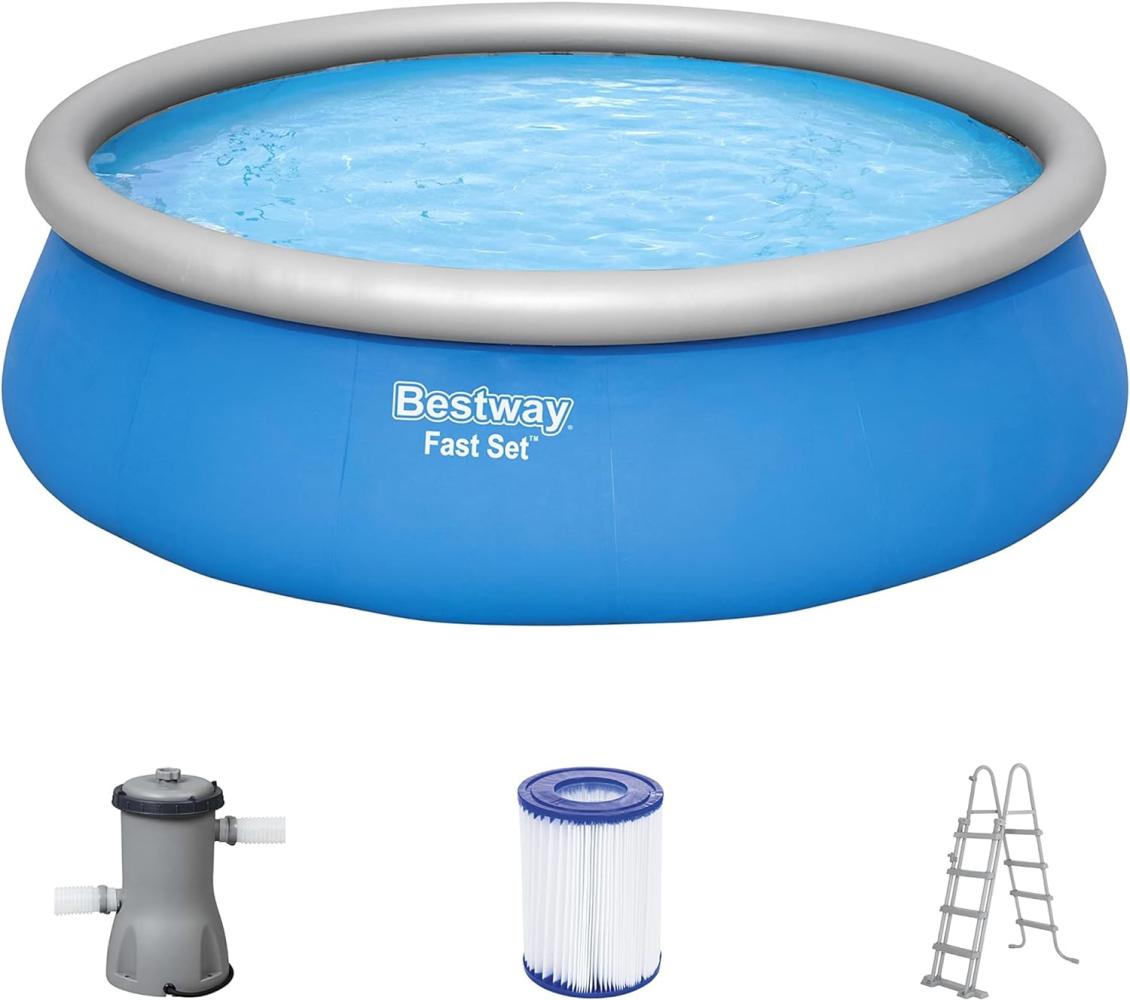 Fast Set™ Aufstellpool-Set mit Filterpumpe Ø 457 x 122 cm, blau, rund Bild 1