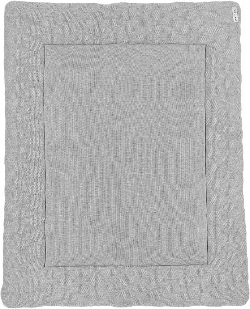 Meyco Diamond Laufstallteppich Grau Melange 95 x 75 cm Grau Bild 1