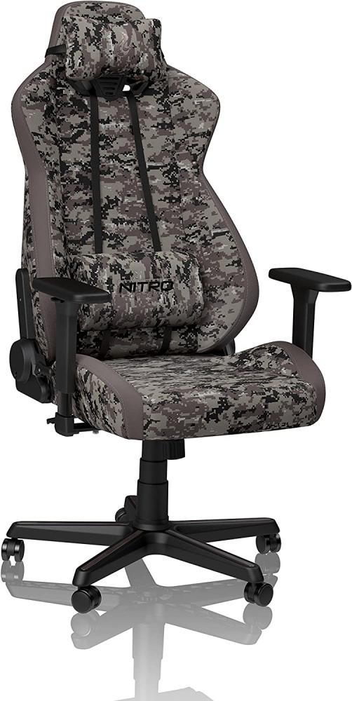 NITRO CONCEPTS S300 Gamingstuhl - Ergonomischer Bürostuhl Schreibtischstuhl Chefsessel Bürostuhl Pc Stuhl Gaming Sessel Stoffbezug Belastbarkeit 135 Kilogramm - Urban Camo Bild 1