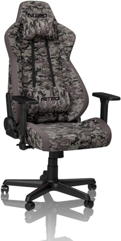 NITRO CONCEPTS S300 Gamingstuhl - Ergonomischer Bürostuhl Schreibtischstuhl Chefsessel Bürostuhl Pc Stuhl Gaming Sessel Stoffbezug Belastbarkeit 135 Kilogramm - Urban Camo Bild 1