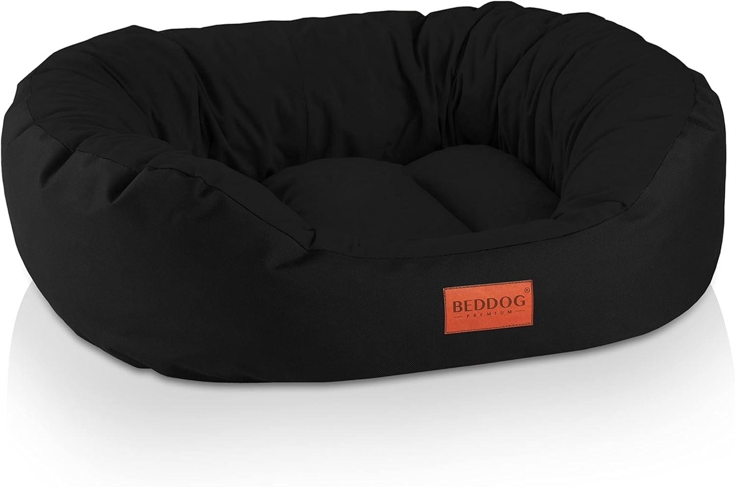 BedDog Hundebett Grosse Hunde - Hundekissen - Hundekorb - Ovales Hundekörbchen - Hundesofa - Hundebetten für Große Hunde - Dog Bed - Hunde Bett - Körbchen Hund aus Alicante-Gewebe L, BLACK (schwarz) Bild 1