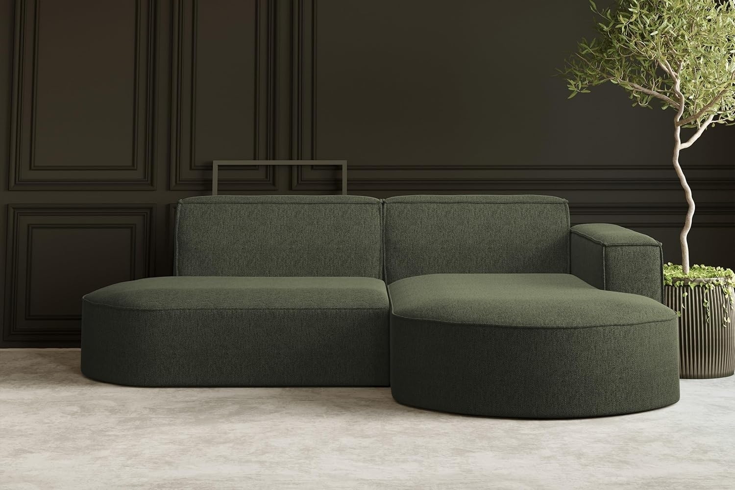 Kaiser Möbel Ecksofa Designer MODENA STUDIO L stoff Poso, Neve, Quelle Bild 1