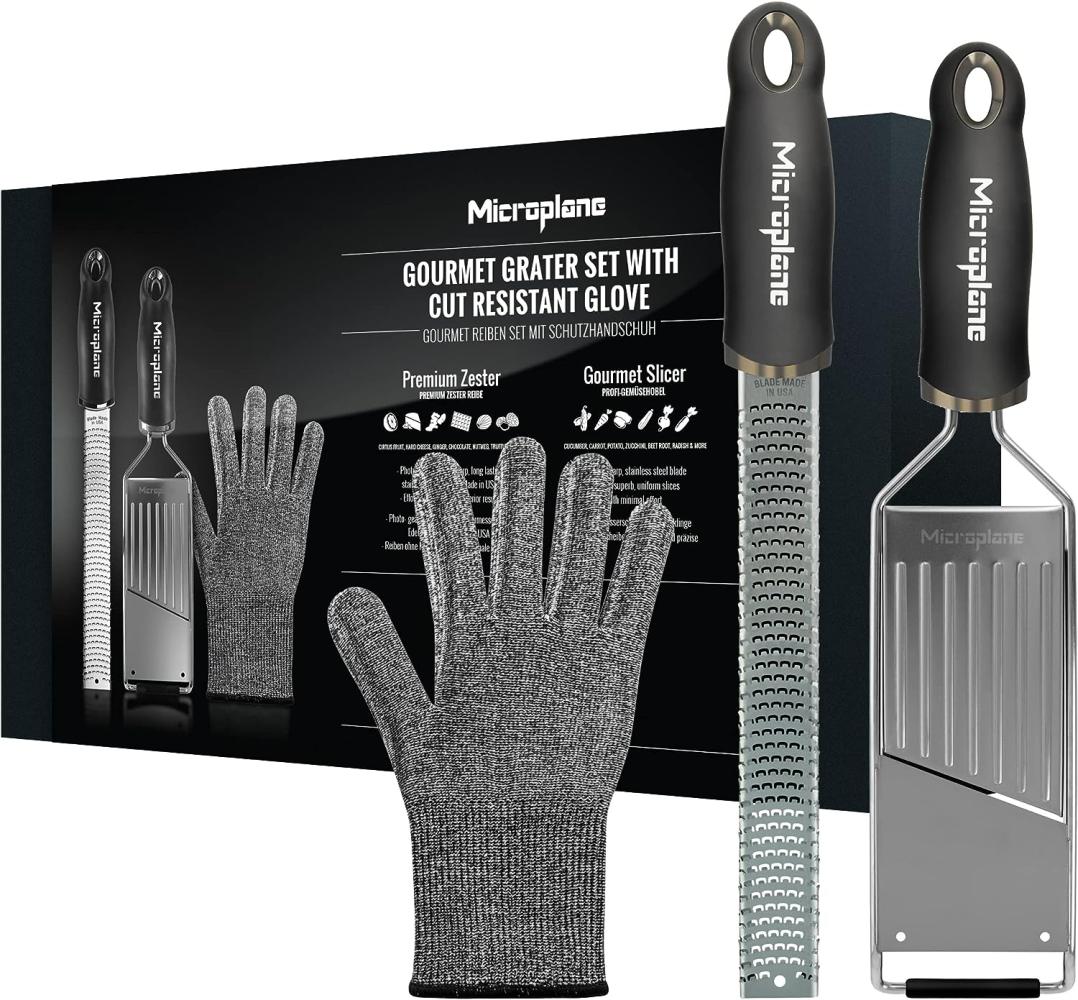 Microplane Gourmet Reiben Set & Handschuh Limited Bild 1