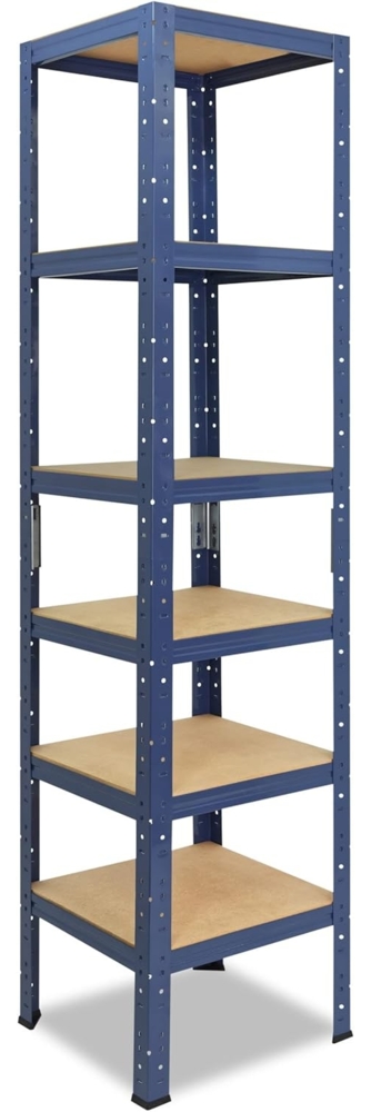 shelfplaza HOME 200x40x40 cm Schwerlastregal in blau mit 6 Böden und 145 kg Traglast pro Boden Bild 1